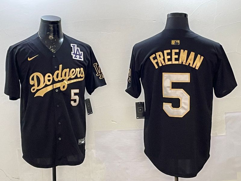 Men Los Angeles Dodgers #5 Freeman Black Gold Game 2025 Nike MLB Jersey style 02251->los angeles dodgers->MLB Jersey